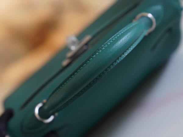 1408ccdb3501457 God Factory Bags Hermes Z6 Malachite Kelly 28CM Evercolor Leather Silver Hardware