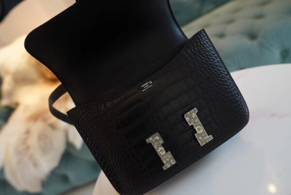 14a44468656beb6 God Factory Bags Hermes Matte Crocodile Constance 24CM CK89 Nior Lizard Buckle