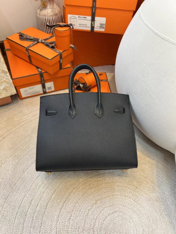 14f90195170857d Handmade Hermes Birkin Sellier 25CM Epsom 89 Noir Gold Hardware