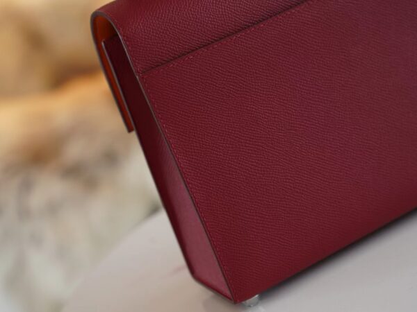 1544fd05ba3cd7c God Factory Bags Hermes Verrou 21CM K1 Rouge Grenade/ Orange Inner Epsom Silver Hardware