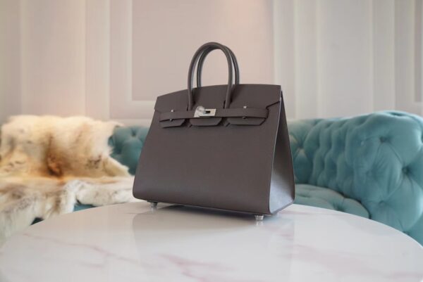 158d9317aa5f1be Full Handmade Hermes 8F Etain Epsom Leather Birkin25CM Silver Hardware
