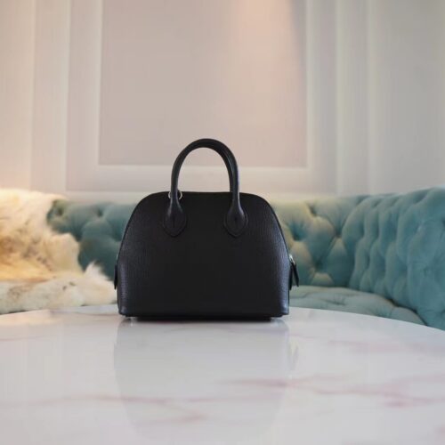 Discount Hermes CK89 Nior Chevre Leather Mini Bolide18CM Silver Hardware