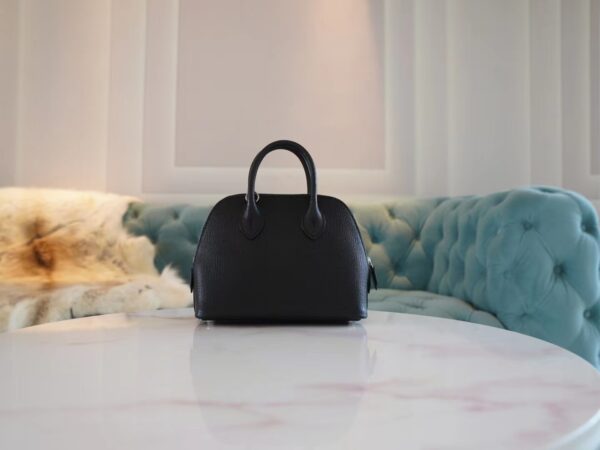 162443dc6b270c2 Discount Hermes CK89 Nior Chevre Leather Mini Bolide18CM Silver Hardware