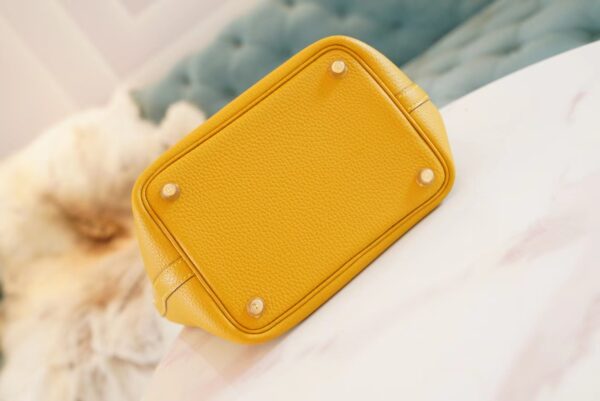 16b2037c0fe33f0 God Factory Bags Factory Hermes Picotin Bag18CM 9D Amber Clemence Leather Silver Hardware