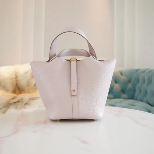Thailand Bangkok Hermes Picotin 18CM Clemence 09 Mauve Pale Gold Hardware