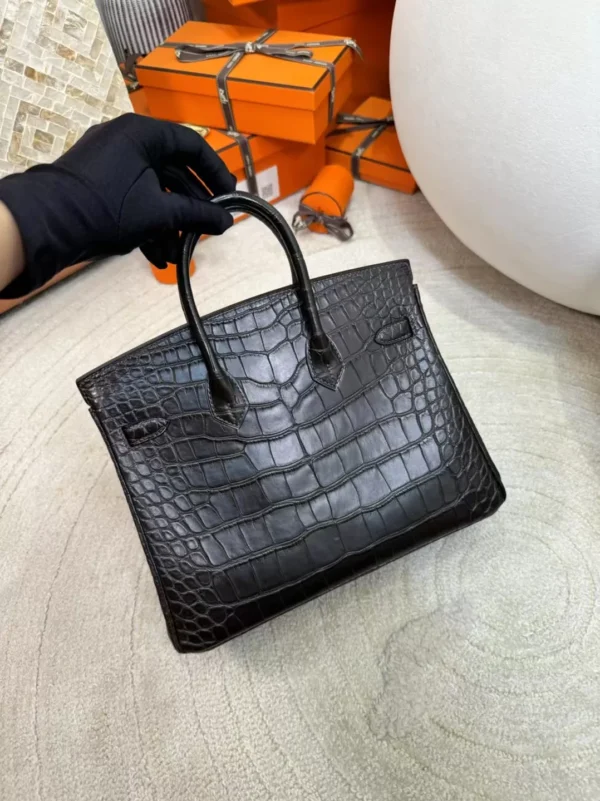 17af208b0bc663f-jpg Saudi Arabia Riyadh 46 Ebene Matte Alligator Crocodile Birkin 25CM Gold Hardware