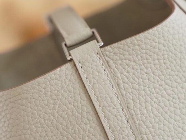1828a811870b07a God Factory Bags Factory Hermes Clemence Picotin 18CM CK80 Gris Pearl Silver Hardware