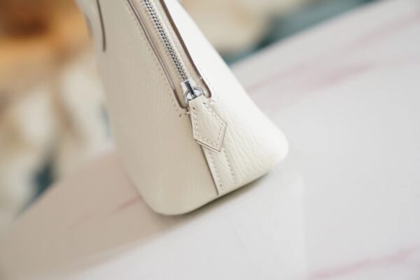 182e8b131fa41c2 New Arrival Hermes Mushroom Chevre Leather Mini Bolide 18CM Silver Hardware