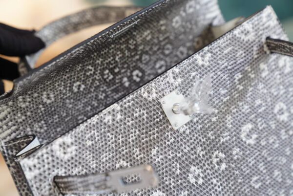 187e864cb38f350 God Factory Bags Factory Hermes Kelly 25CM Ombre Lizard Leather Women’s Bag Silver Hardware