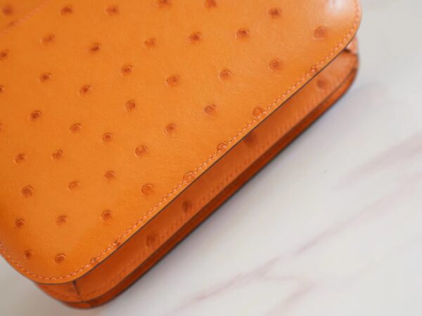 19c367345913cae God Factory Bags Hermes Factory I9 Abricot KK Ostrich Skin Constance19CM Shoulder Bag