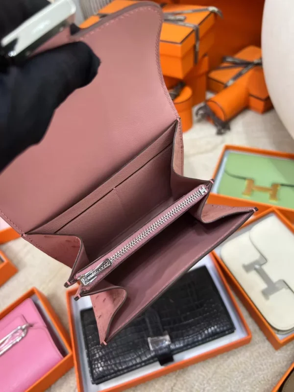 19c7950ecfc9a9f-jpg Canada Toronto Hermes KK Ostrich Skin Constance Wallet 94 Terre Cuit Silver Hardware