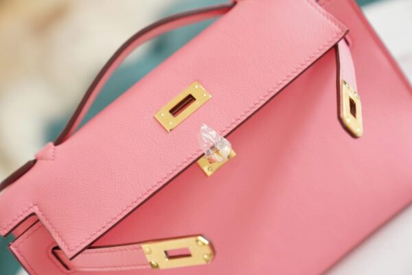 19ed2b3a6486a4e God Factory Bags Hermes Kelly Pochette22cm K4 Rose D’ete Swift Leather Gold Hardware