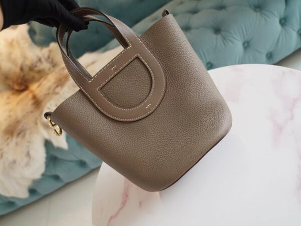 1a89389f7e64d16-1 God Factory Bags Hermes In The Loop18CM CK18 Etoupe Clemence Leather Gold Hardware