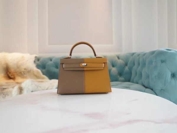 1aceaa459ccb65b-1 Hermes Mini Kelly19CM Sesame/Gris Etoupe/Dark Blue inner Epsom Leather