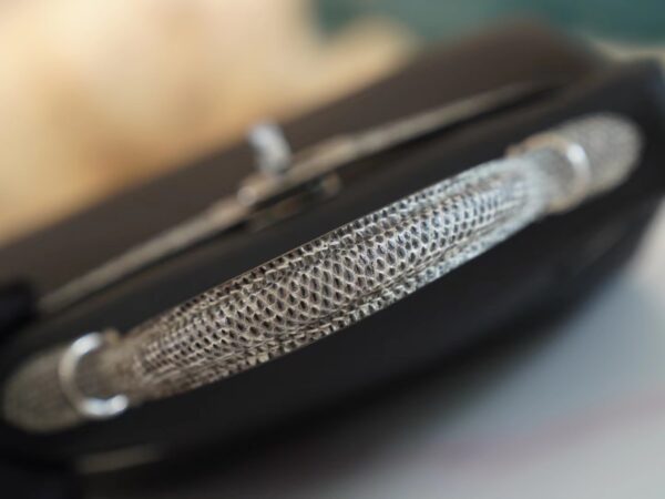 1b94971232b0d3b Hong Kong Hermes Kelly 25CM Swift / Lizard 89 Noir Silver Hardware