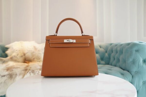 1ba292207db4f5f-1 God Factory Bags Hermes CK37 Gold Kelly 28CM Epsom Leather Women’s Bag Silver Hardware