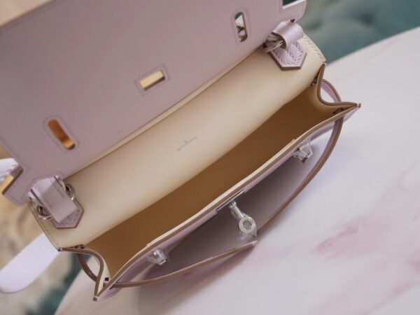 1cbbaf5d07e45d1 God Factory Bags Hermes Jypsiere Mini 09 Mauve Pale Evercolor Leather Silver Hardware