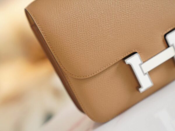 1cf1bc34aeb657d Full Handmade Hermes 0M Chai Epsom Leather Constance 19CM White Enamel Buckle