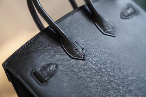 1d05d998e69daab Wholesale Hermes Birkin House 20CM CK89 Black Four Leathers Black Hardware