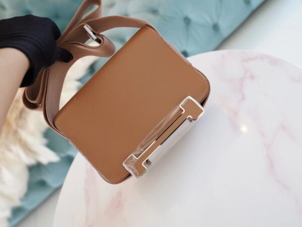 1d3636b19fb84a5 Hermes Factory Geta Bag 20CM Chevre Mysore 2J Quebracho Silver Hardware