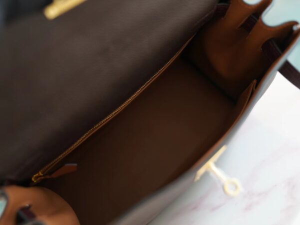 1d399d074644e26 God Factory Bags Hermes Barenia Faubourg/ Matte Crocodile Kelly Touch 28CM 46 Ebene Gold Hardware
