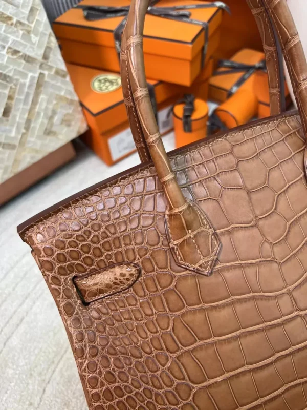 1d74f1980a48699-jpg Hong Kong Hermes CK37 Gold Matte Alligator Crocodile Birkin Bag 30CM Silver Hardware