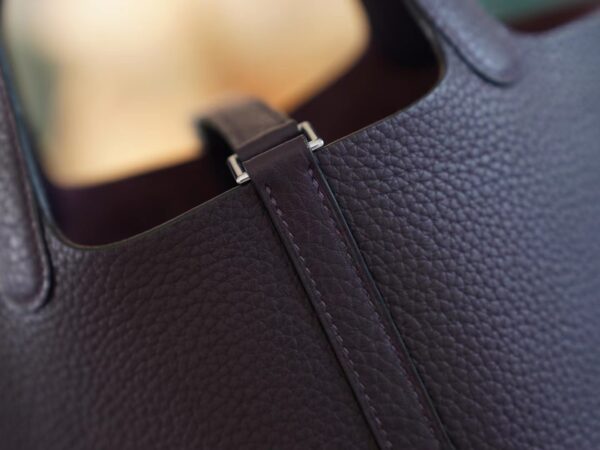 1da54e4de9ceb6c Hermes Factory Picotin 18CM Clemence 59 Raisin Silver Hardware