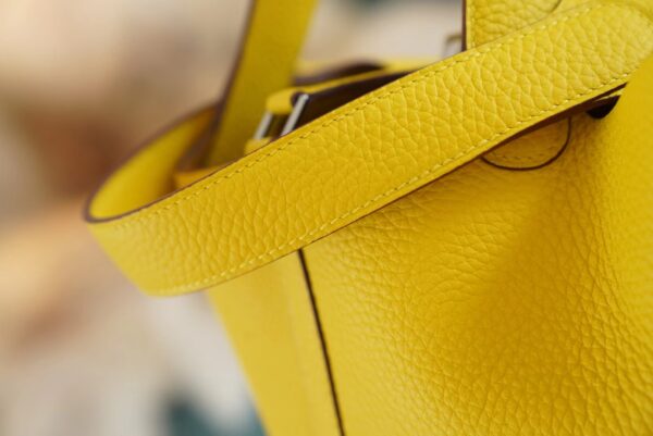 1e17727f6387cab New God Factory Bags Hermes Picotin18CM 9O Naples Yellow Clemence Leather Silver Hardware