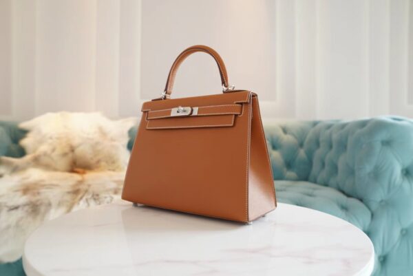1e92a5a6e268000 God Factory Bags Hermes CK37 Gold Kelly 28CM Epsom Leather Women’s Bag Silver Hardware