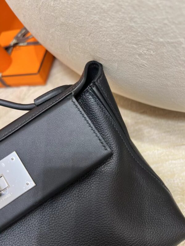 1eaa2b2c873a4f4 Qatar Doha Hermes Kelly 2424 Mini Evercolor Leather 89 Noir Silver Hardware