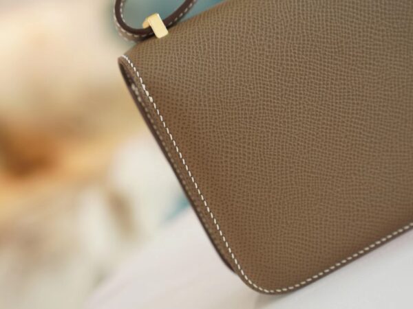1fa05cc180c8cb9 Full Handmade Hermes Constance14cm C18 Gris Etoupe Epsom Leather Gold Hardware