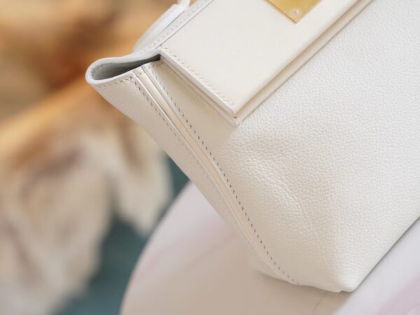 20638d6ed677cbe Full Handmade Hermes 01 Blanc & I2 Nata Evercolor Mini Kelly 24/24 Gold Hardware