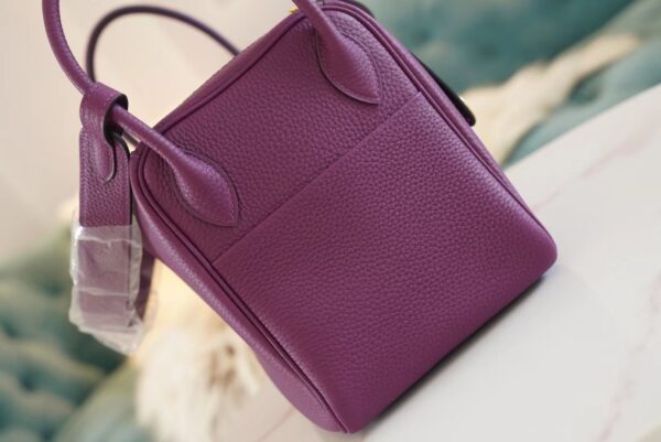 20e37bd02e42b23 Discount Hermes Lindy 30CM P9 Anemone Clemence Leather Gold Hardware