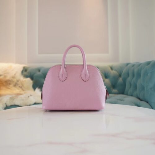 God Factory Bags Factory Hermes X9 Mauve Sylyestre Chevre Leather Mini Bolide18CM Silver Hardware
