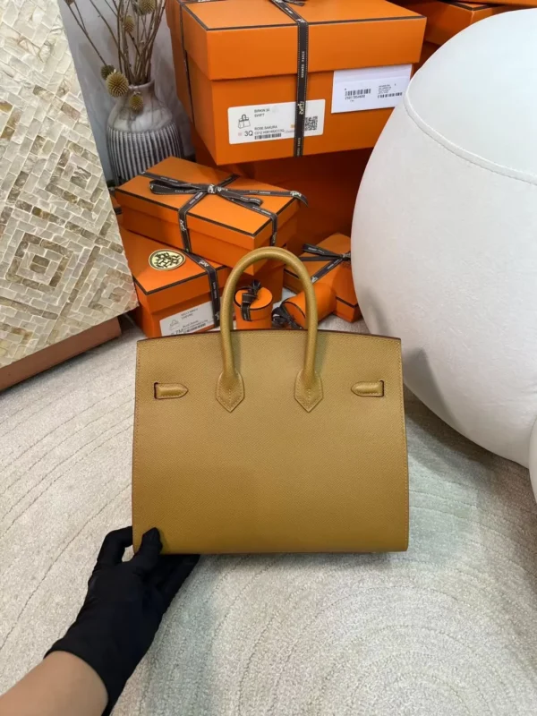 214295e20a9e2e2-jpg Handmade Hermes Birkin Sellier 25CM 2S Sesame Epsom Leather Gold Hardware