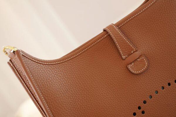 215d37cdfc01d30 Discount God Factory Bags Hermes Evelyne Shoulder Bag29CM CK37 Gold TC Leather