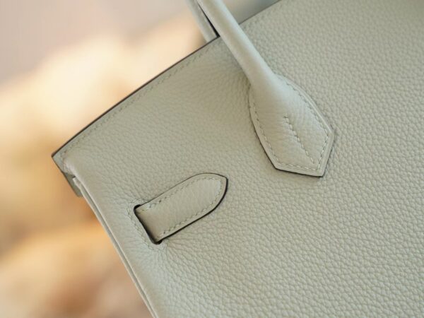 21704899f5f06d6 God Factory Bags Hermes Factory Birkin 30CM 0W Gris Neve Togo Leather Gold Hardware