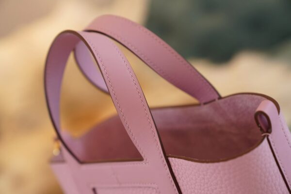 21b4c00f1f8b08f God Factory Bags Hermes In The Loop18CM X9 Mauve Sylyestre Clemence Leather Gold Hardware