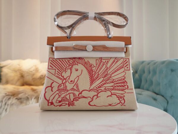 223cacd32ba2d44 God Factory Bags Hermes Herbag 31CM Beige Canvas CK37 Gold Barenia Silver Hardware
