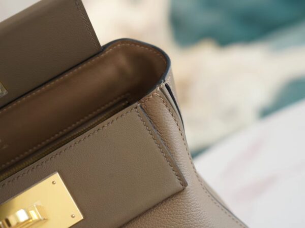 225e264c0f291e6 God Factory Bags Factory Hermes D0 Beige De Weimer Evercolor Mini Kelly 2424 Gold Hardware