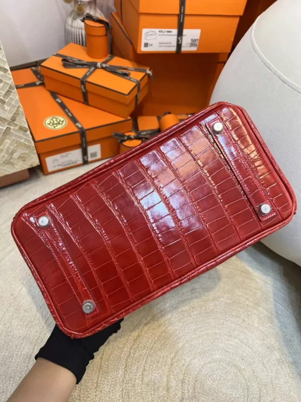 236b96aa9e432b4-jpg Hermes Shiny Alligator Crocodile Birkin 30CM 95 Braise Silver Hardware