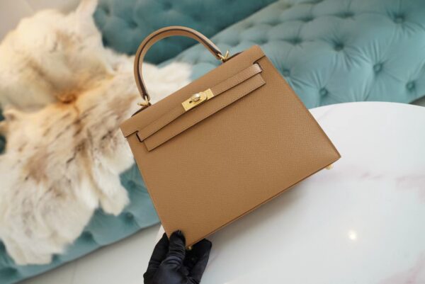 24b647d39fbcdfd Stock Hermes 0M Chai Epsom Leather Kelly 25CM Tote Bag Gold Hardware