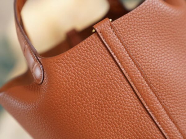 24c98648184cd40 God Factory Bags Factory Hermes 36 Brique Clemence Leather Picotin18CM Touch Gold Hardware