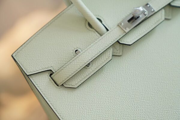24dde830dd1d1c1 Full Handmade Hermes 0S Vert Fizz Epsom Leather Birkin 25CM Silver Hardware