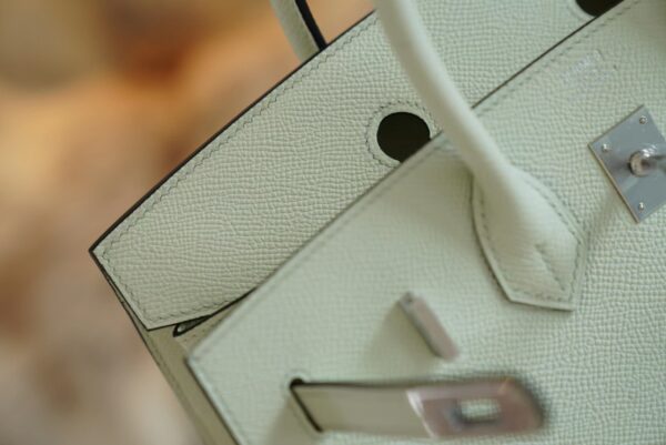 2511881a993ea2b Full Handmade Hermes 0S Vert Fizz Epsom Leather Birkin 25CM Silver Hardware