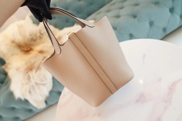 2572c45098221aa God Factory Bags Hermes Factory S2 Trench Grey Clemence Leather Picotin18CM Gold Hardware