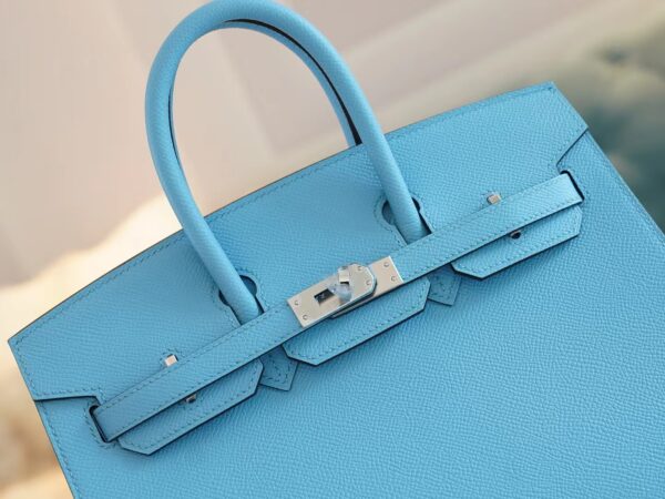 2594d02de260abb God Factory Bags Factory Hermes Birkin Sellier 25CM 7N Celeste Epsom Silver Hardware