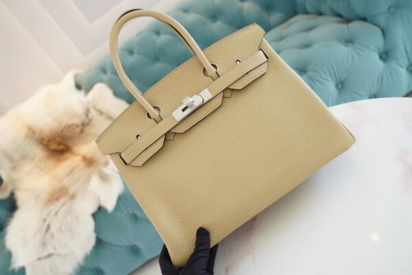 2638f92f58104b8 Full Handmade S2 Gris Trench Togo Leather Birkin30CM Silver Hardware