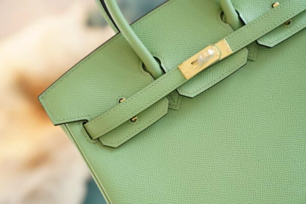 2679bb7a44b3e0c Elegant God Factory Bags Factory Hermes Birkin25CM 3I Vert Criquet Epsom Leather Gold Hardware