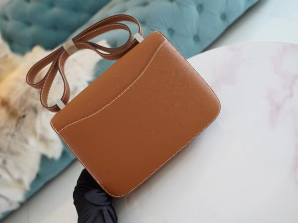 2687b1e8f0eda99 God Factory Bags Hermes CK37 Gold Constance 24CM With Mirror Epsom Silver Hardware